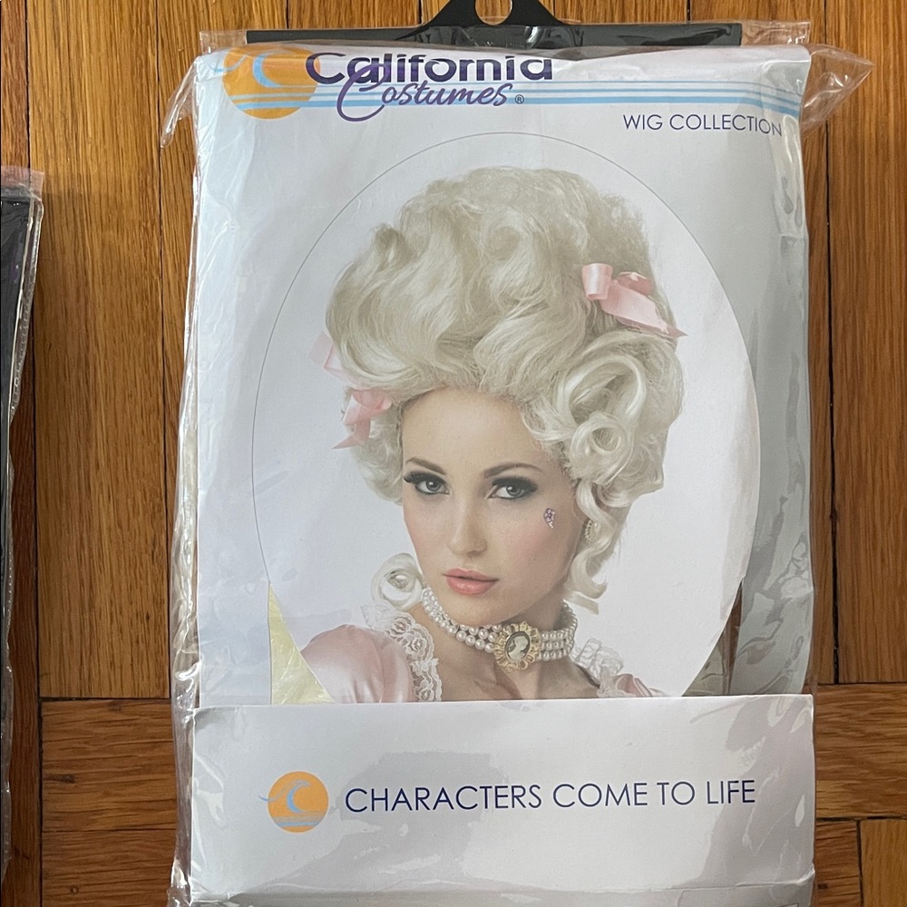 California Costumes Marie Antoinette White Wig with Pink Accents